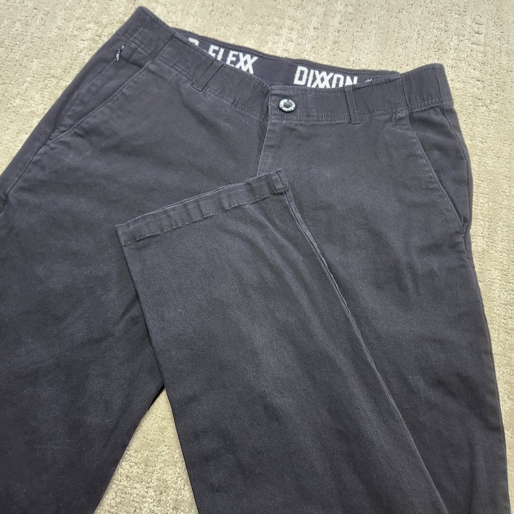 Dixxon D Flex Pants‎ Men 32x34 Black  Stretch Chino Elastic Waist Straight